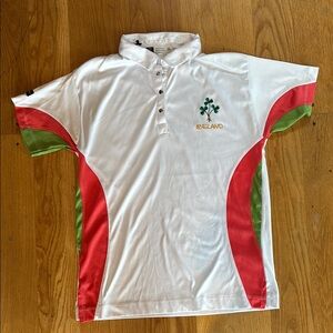 Kids Ireland Polo Shirt - White, Orange, Green, Rugby/Gaelic Football Jersey
